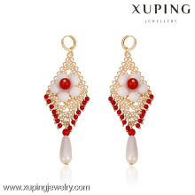 29369- Xuping Fashion Chandelier Jewelry Beaded Earrings With Flower